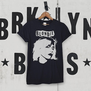 Vintage Style Blondie Debbie Harry Shirt, Summer Streetwear Black Shirt.