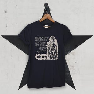 Vintage Style Thin Lizzy Whiskey Shirt, British Rock Tee, Music Shirt, Summer Streetwear Shirt.