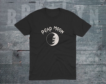 Dead Moon Tshirt, Vintage Punk Rock Tshirt, Black Gothic Shirt.
