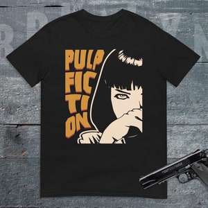 Pulp Fiction Cult Classic Film Tshirt, Black Unisex Movie Fan Shirt.