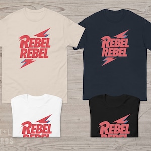 David Bowie Tshirt, Stylish Vintage Ziggy Stardust Rebel Rebel Shirt.