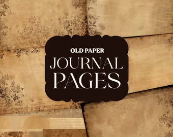 Vintage Old Paper Junk Journal Pages | Floral Digital Papers | Ephemera Pack | Scrapbooking Junk Journaling | Printable Download