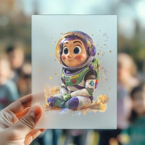 Spaceheld Bügelbild – Fan Art inspiriert von Buzz Lightyear aus Toy Story – DIY Aufbügler für Kinderkleidung & galaktische Geschenkideen