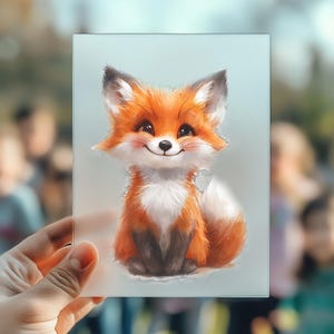 Hochwertiges Bügelbild "Fuchs" – Umweltfreundliche Textilveredelung mit detailreichem Design