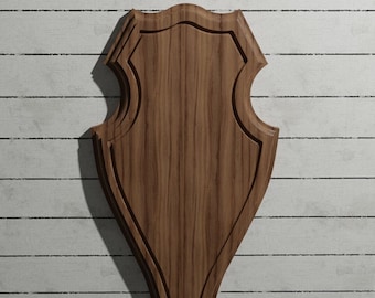 Trophy Antler board plaque CNC STL+DXF 3d model deer board