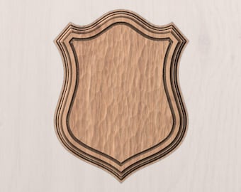 Trophy mounting plaque with chiselling CNC STL+DXF 3d model antler board