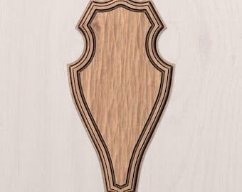 Trophy Antler board plaque with chiseling CNC STL+DXF 3d model deer board