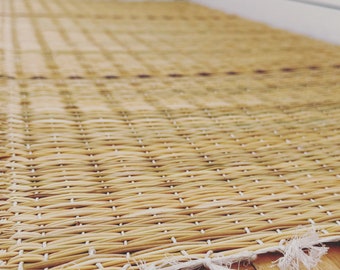 Retangle Rattan Rug 100% Natural Rattan Braided Rug - Etsy