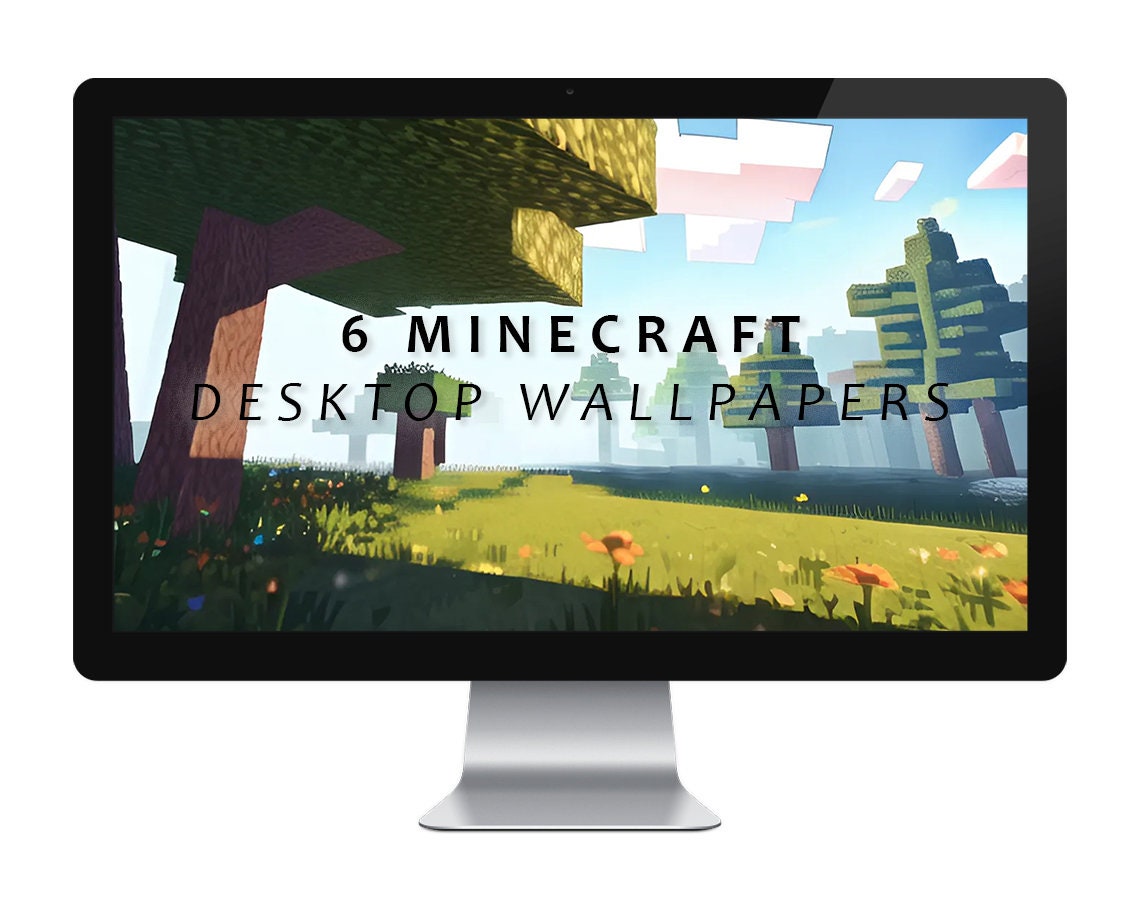 Ultimate Minecraft Adventure: 4K Desktop Wallpaper Collection set of 6 ...