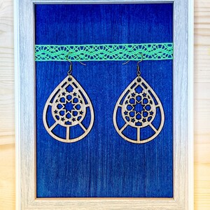Recycled wood earrings