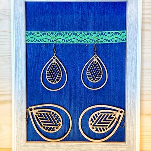 Recycled wood earrings