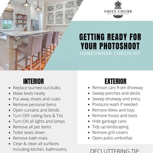 Real Estate Flyer helping sellers get Listing Photo and Showing Ready