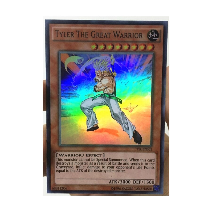 Yugioh Proxy Card Tyler the Great Warrior Super Rare Etsy