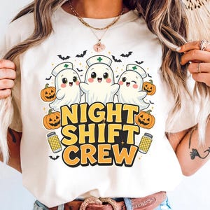 Halloween Nursing PNG, Night Shift Crew T-Shirt Design, Nurse Halloween png Shirt Sublimation, Spooky Nurse PNG, Night Shift Nurse png