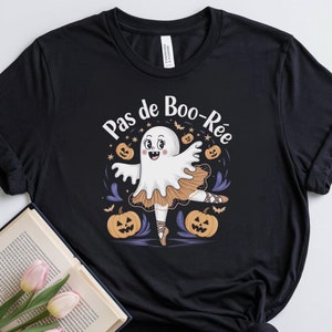 Camiseta de baile de Halloween con fantasmas de ballet divertidos sin BOO-rée PNG, descarga digital de fantasmas de ballet lindos, amante de los profesores de baile espeluznantes para Halloween