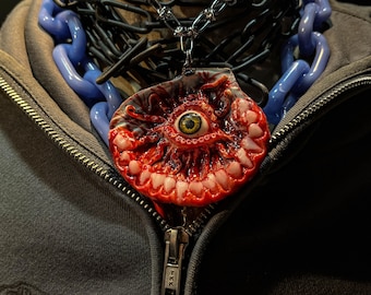 2025 Creepy Cthulhu Eldritch Punk Horror Shell Necklace