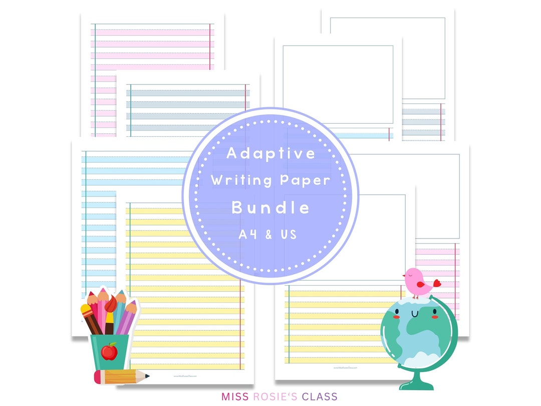 Handwriting Paper. Writing Tool. Adaptive Writing Paper. Pdf Etsy