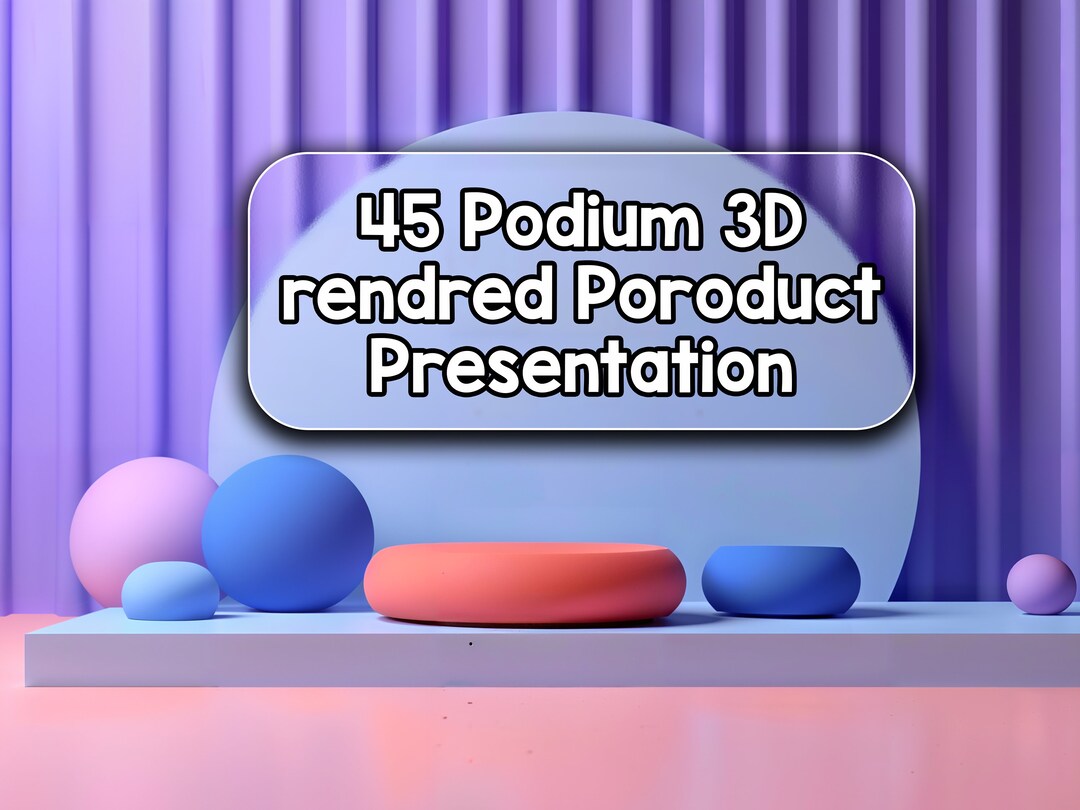 45 Podium 3D Rendered Backgrounds Product Photography, Bundle - Etsy