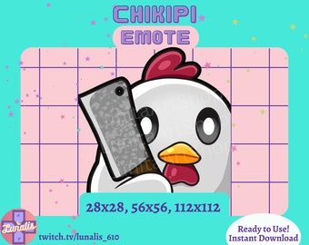 Chikipi Emote for Twitch, Discord, Youtube | Palworld emote for twitch, chikipi emote, Palworld emote for Discord, chicken with knife emote
