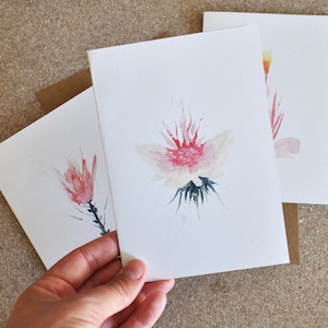 Biglietto di ringraziamento floreale, cartolina con busta per fare un regalo, biglietto di auguri botanico per compleanni e feste, biglietto regalo floreale