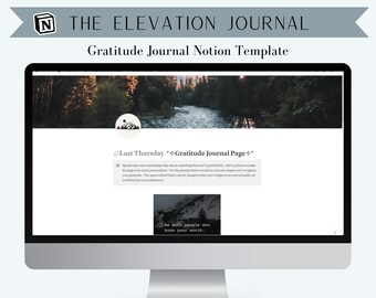 Gratitude Journal Notion Template | Daily Writing (PDF Instructions)
