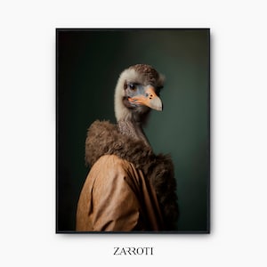 Lustige Strauß Wandkunst, Strauß Portrait Poster, Strauß Liebhaber Poster, Zoo Tier, afrikanische Wildtiere, Strauß Vogel druckbare Wandkunst