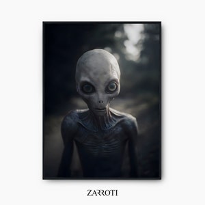 Arte de parede de alienígenas, pôster de ficção científica vintage, download de impressão de arte alienígena, impressão de fotografia de alienígena, arte de parede para impressão de alienígena, arte de parede de Ufo de fãs de ficção científica
