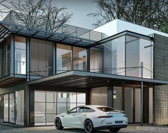 House Plan, 5 bedroom 5 bathroom, 2 Storey, 1400 SQFT, CAD & PDF File (Imperial+Metric Units)