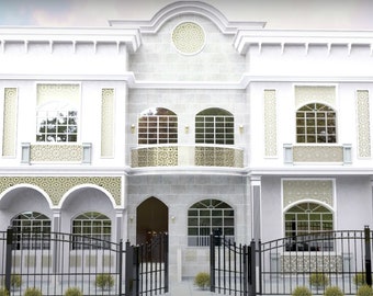 House Plan, 6 bedroom 4 bathroom, 2 Storey, 1800 SQFT, CAD & PDF File (Imperial+Metric Units)