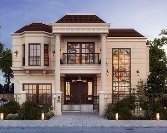 House Plan, 4 bedroom 4 bathroom, 2 Storey, 2000 SQFT, CAD & PDF File (Imperial+Metric Units)