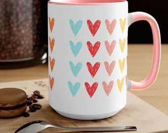 Rainbow Heart Coffee Mug