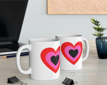 Valentines Day Heart Ceramic Mug 11oz