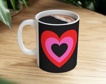 Valentines Day Heart Ceramic Mug 11oz