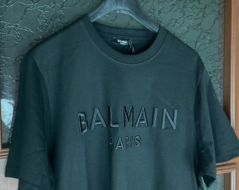 Vintage Balmain Black T-shirt With Embroidery Size S