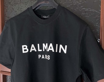 Balmain Black T-shirt With BOLD White Stamp Size 2XL