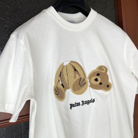 Palm Angels White T-shirt Plush Embroidery Bear Size M -  Canada