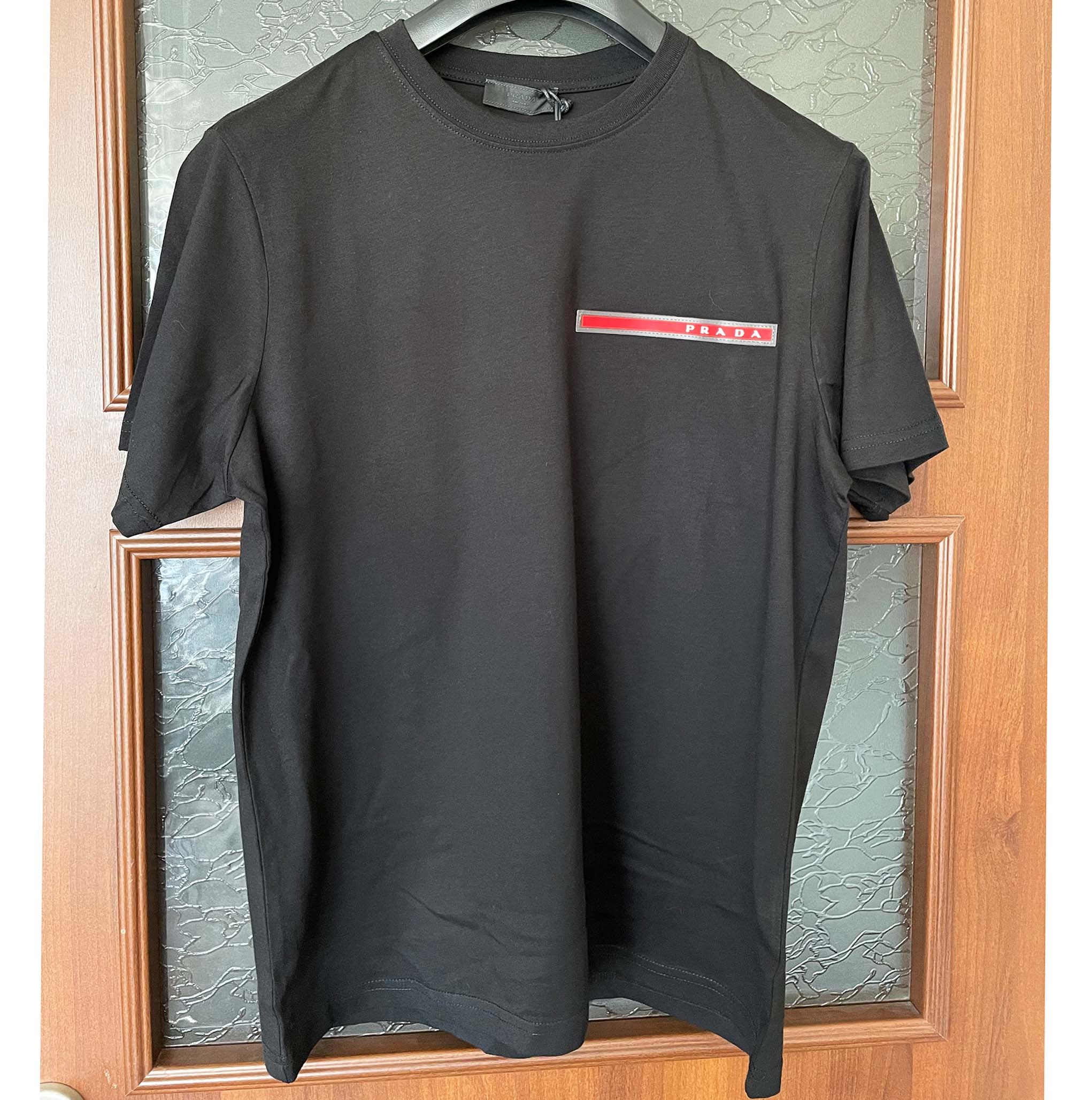 Buy Vintage Prada Black T-shirt With Red Logo Shirt Size S Online in India  - Etsy