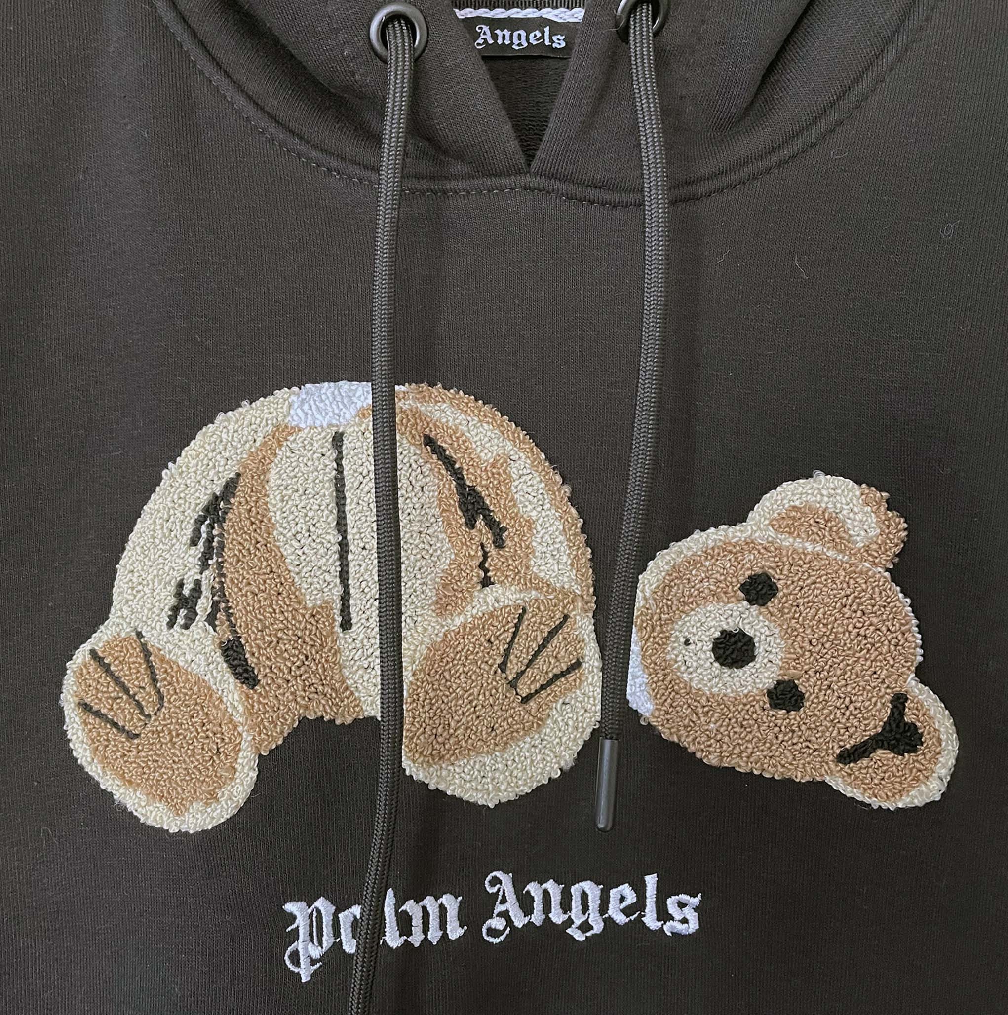 Vintage Palm Angels Hoodie With Torn Apart Bear Embroidery   Etsy