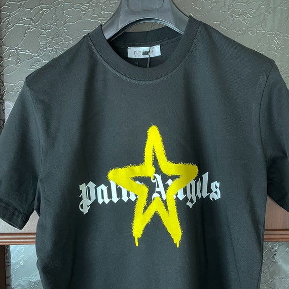 palm angels t shirt white yellow