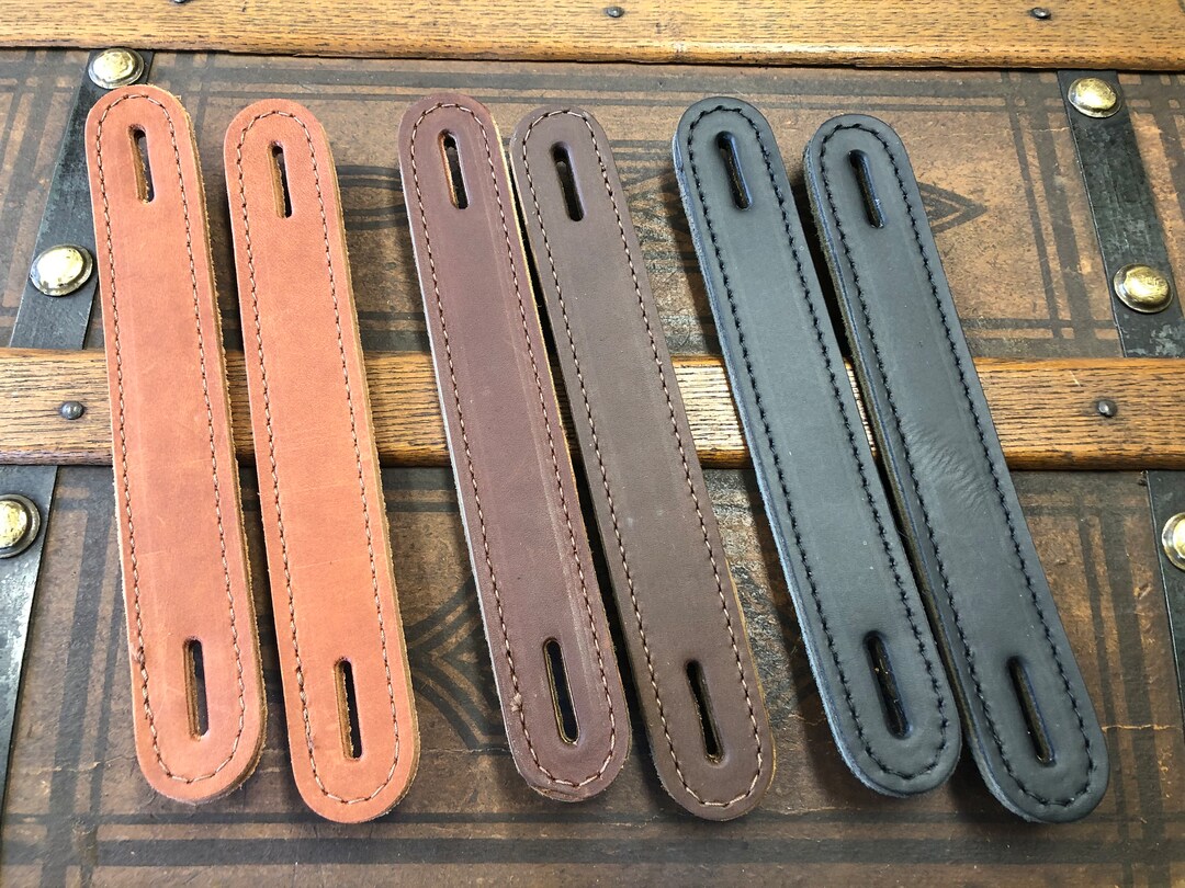 TH03 Leather Trunk Handles With 3 Layers of Leather Stitched Together