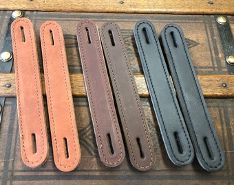 TH03 Leather Trunk Handles With 3 Layers of Leather Stitched Together