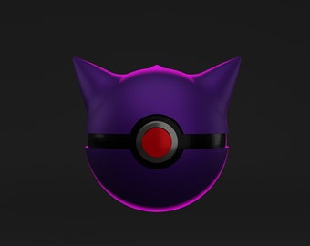 Gengar Pokeball 3D Print File | STL & 3MF Digital Download