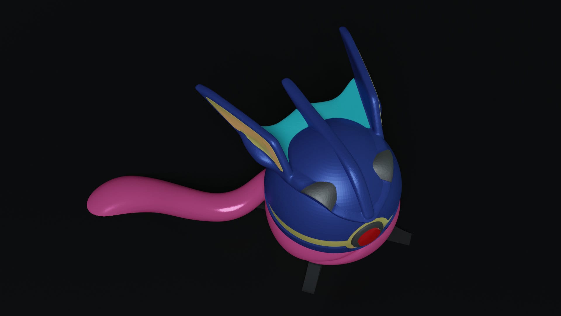 Greniball Greninja Themed Pokeball Pokemon 3D Printing Files Digital