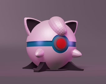 JiggBall | Jigglypuff Pokeball 3D Printing Files (Digital Download)