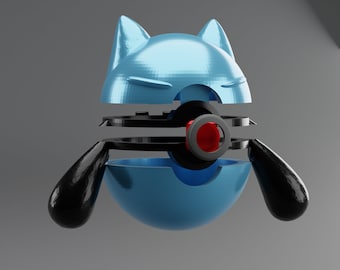 Riolu Pokeball 3D Print Files | STL & 3MF Digital Download