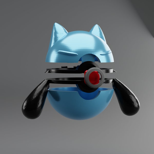 RioluBall | Riolu Themed Pokeball | Pokemon 3D Printing Files | Digital Download STL and 3MF Files Only!!!!!!