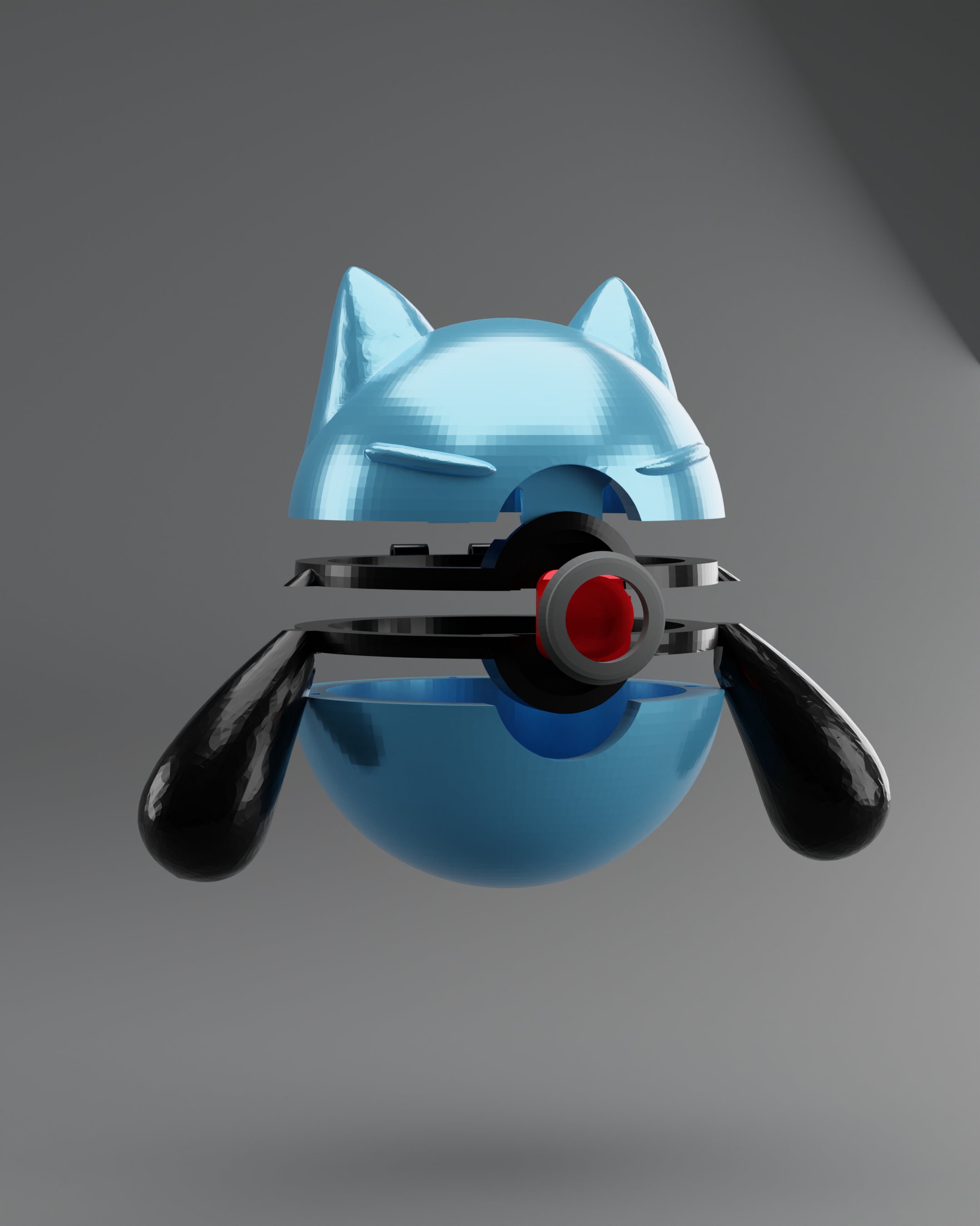 RioluBall / Riolu Themed Pokeball / Pokemon Archivos de impresión 3D ...