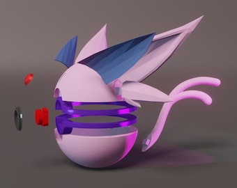 Espeon Pokeball 3D Print Files | STL & 3MF Digital Download