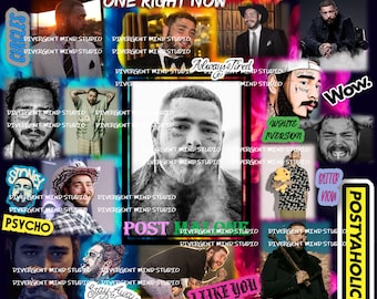 Post Malone Tumbler Wrap Digital Download PNG