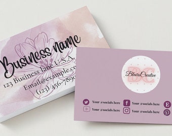 Customizable/ Printable Business Card Template - Etsy